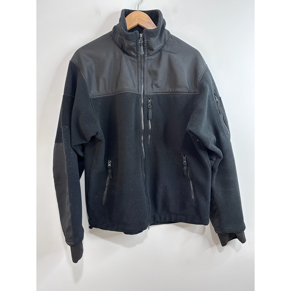 Condor Alpha Micro Fleece Jacket Mens Large Black Tactical Full‎ Zip 601 Utility